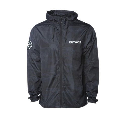Erthos Certified Logo Camo Full-Zip Windbreaker
